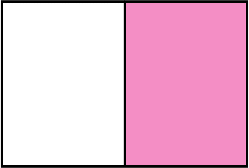 Purple Rectangle Fraction 1:2