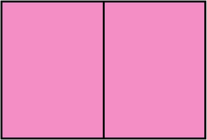 Purple Rectangle Fraction 2:2
