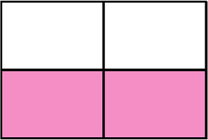 Purple Rectangle Fraction 2:4