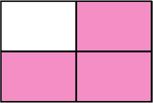 Purple Rectangle Fraction 3:4