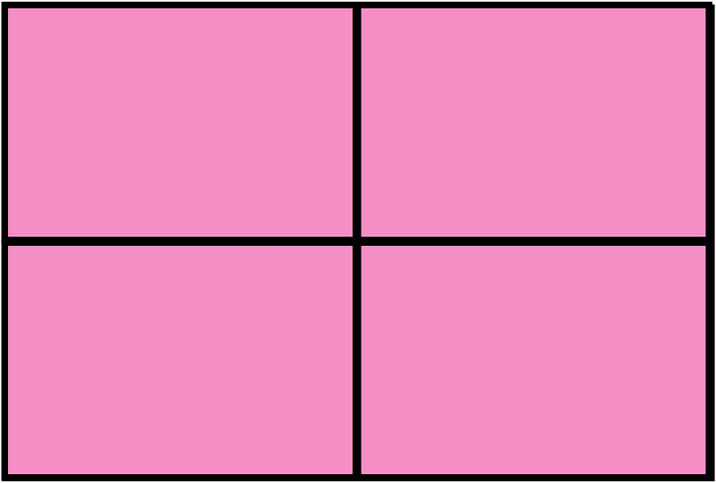 Purple Rectangle Fraction 4:4