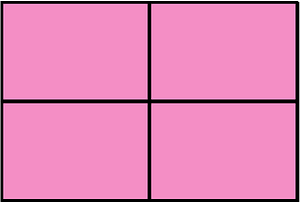 Purple Rectangle Fraction 4:4