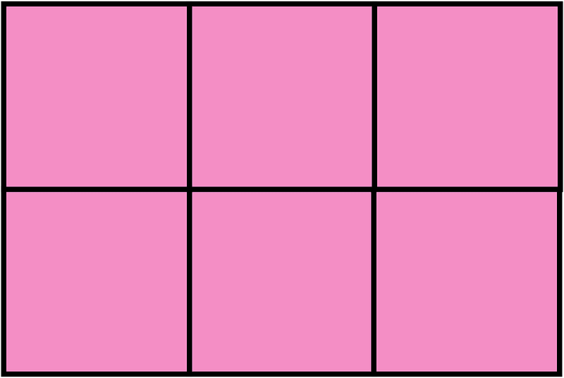 Purple Rectangle Fraction 6:6
