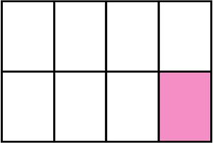 Purple Rectangle Fraction 1:8