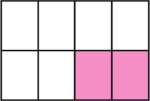 Purple Rectangle Fraction 2:8