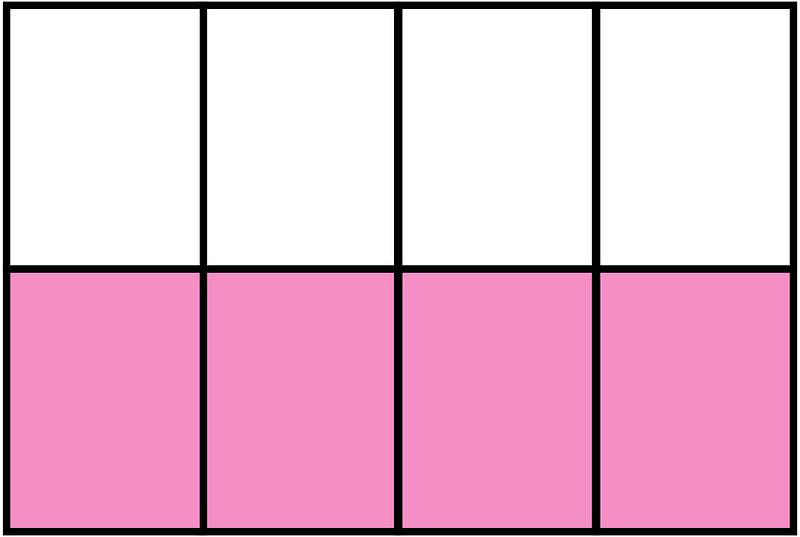 Purple Rectangle Fraction 4:8