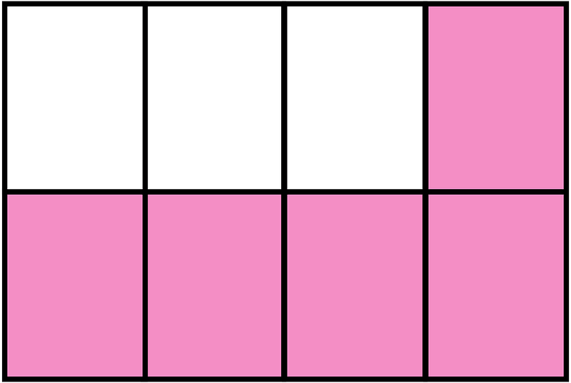 Purple Rectangle Fraction 5:8