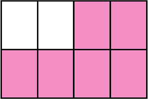 Purple Rectangle Fraction 6:8