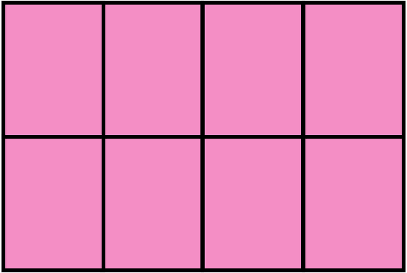 Purple Rectangle Fraction 8:8