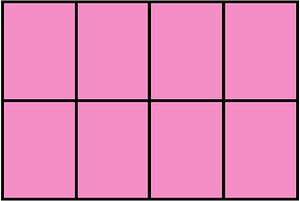 Purple Rectangle Fraction 8:8