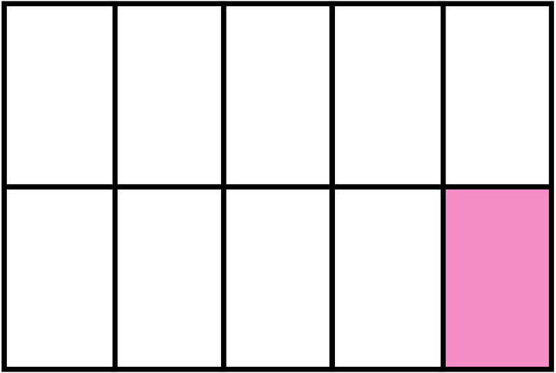 Purple Rectangle Fraction 1:10