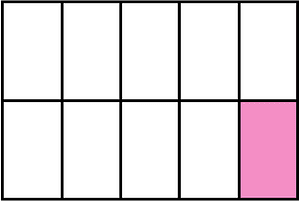 Purple Rectangle Fraction 1:10