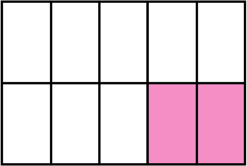 Purple Rectangle Fraction 2:10