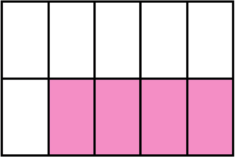 Purple Rectangle Fraction 4:10