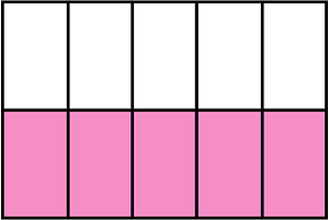 Purple Rectangle Fraction 5:10