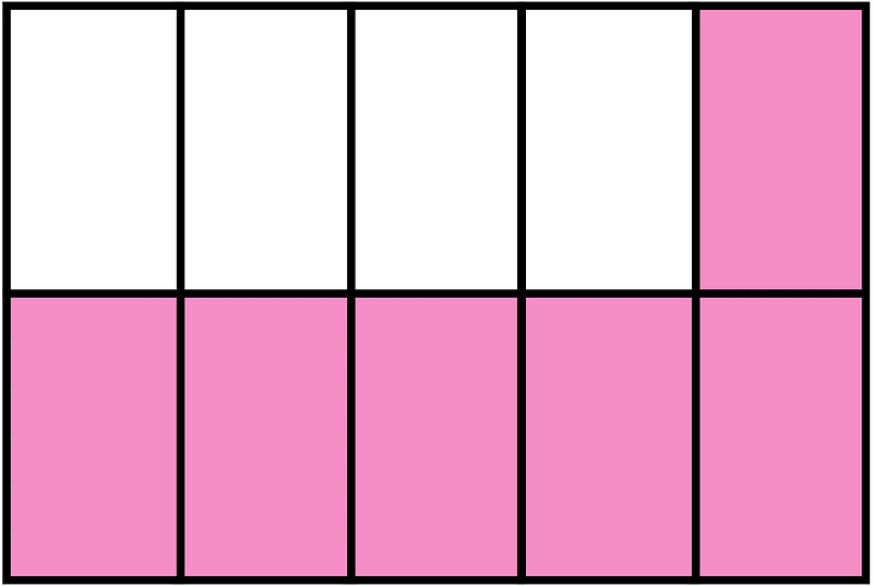 Purple Rectangle Fraction 6:10