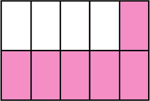 Purple Rectangle Fraction 6:10