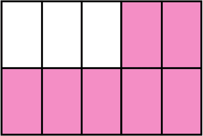 Purple Rectangle Fraction 7:10