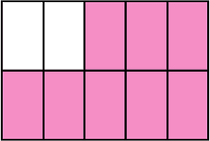 Purple Rectangle Fraction 8:10