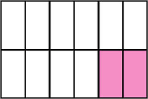 Purple Rectangle Fraction 2:12