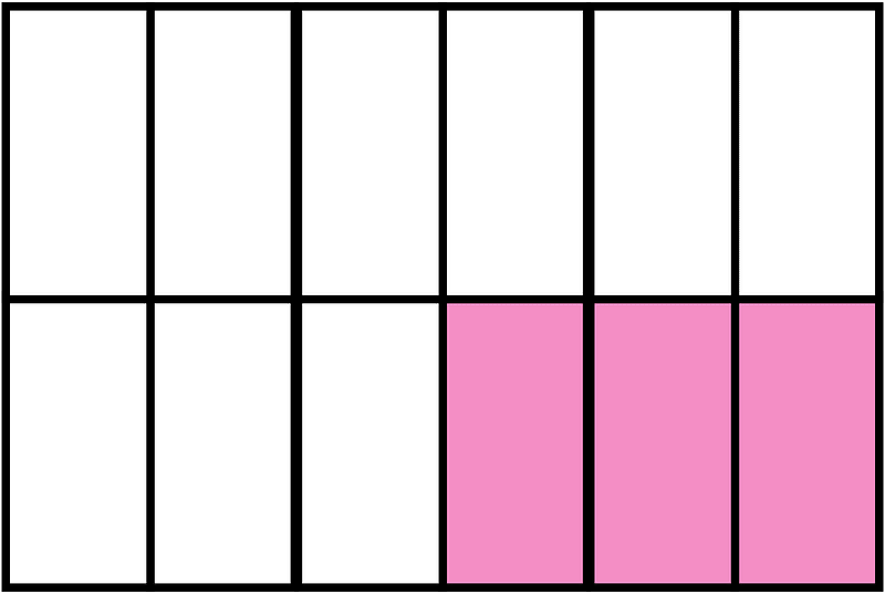 Purple Rectangle Fraction 3:12