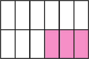 Purple Rectangle Fraction 3:12
