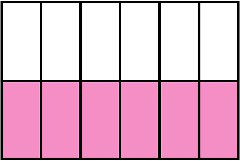 Purple Rectangle Fraction 6:12