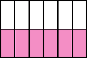 Purple Rectangle Fraction 6:12