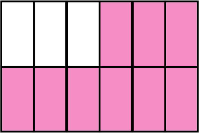 Purple Rectangle Fraction 9:12