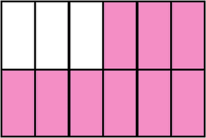 Purple Rectangle Fraction 9:12