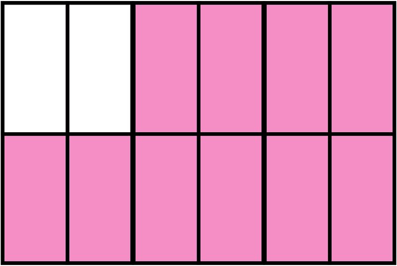Purple Rectangle Fraction 10:12