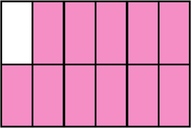 Purple Rectangle Fraction 11:12