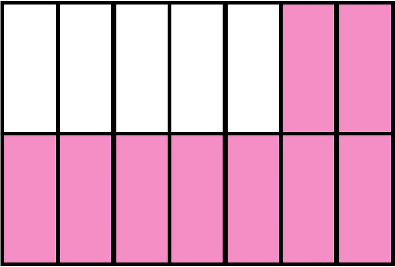 Purple Rectangle Fraction 9:14