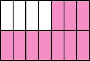 Purple Rectangle Fraction 10:14