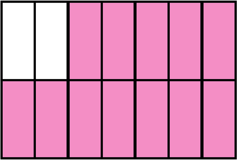 Purple Rectangle Fraction 12:14