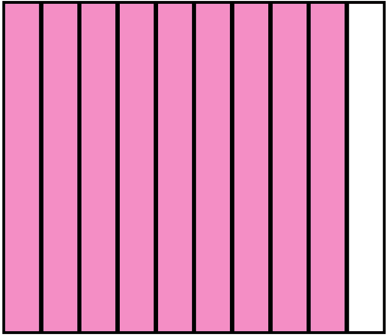 Purple Rectangle Fraction 9:10