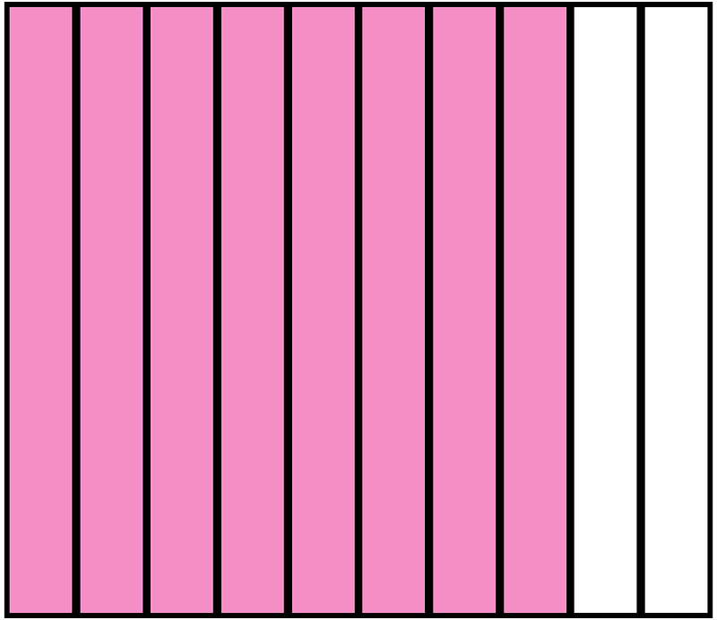 Purple Rectangle Fraction 8:10