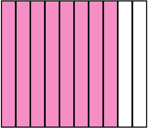 Purple Rectangle Fraction 8:10