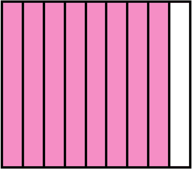 Purple Rectangle Fraction 8:9
