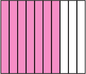 Purple Rectangle Fraction 7:10