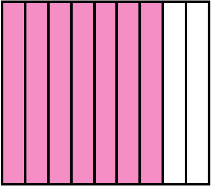 Purple Rectangle Fraction 7:9