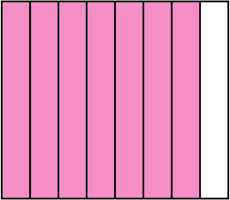 Purple Rectangle Fraction 7:8
