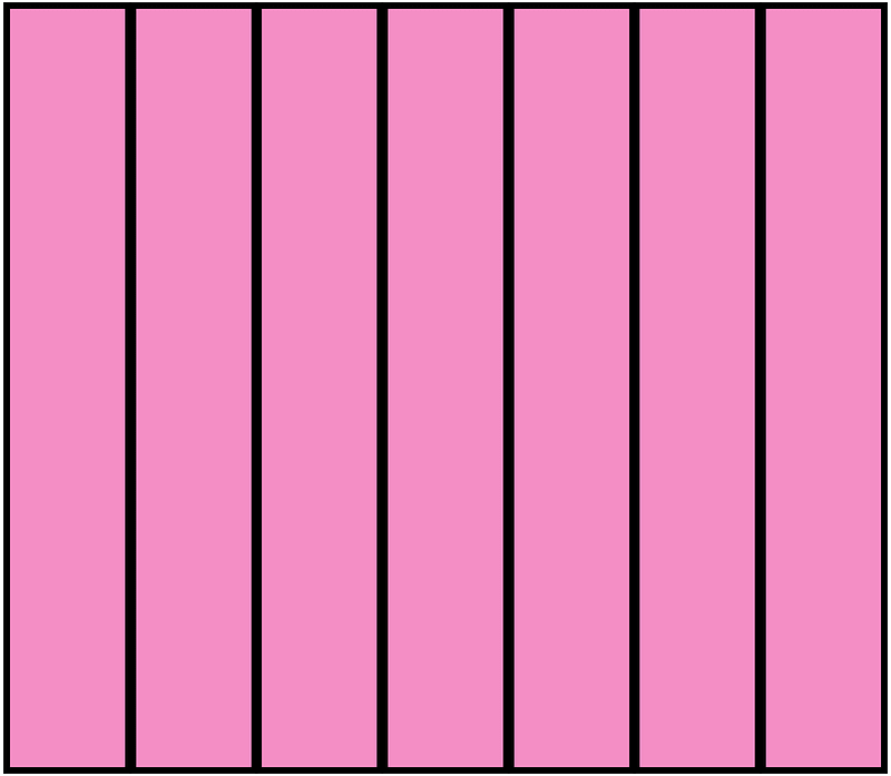 Purple Rectangle Fraction 7:7