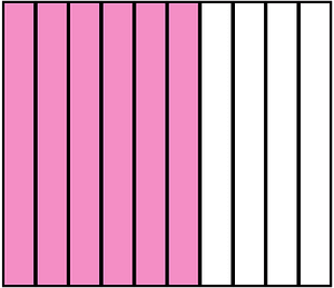 Purple Rectangle Fraction 6:10