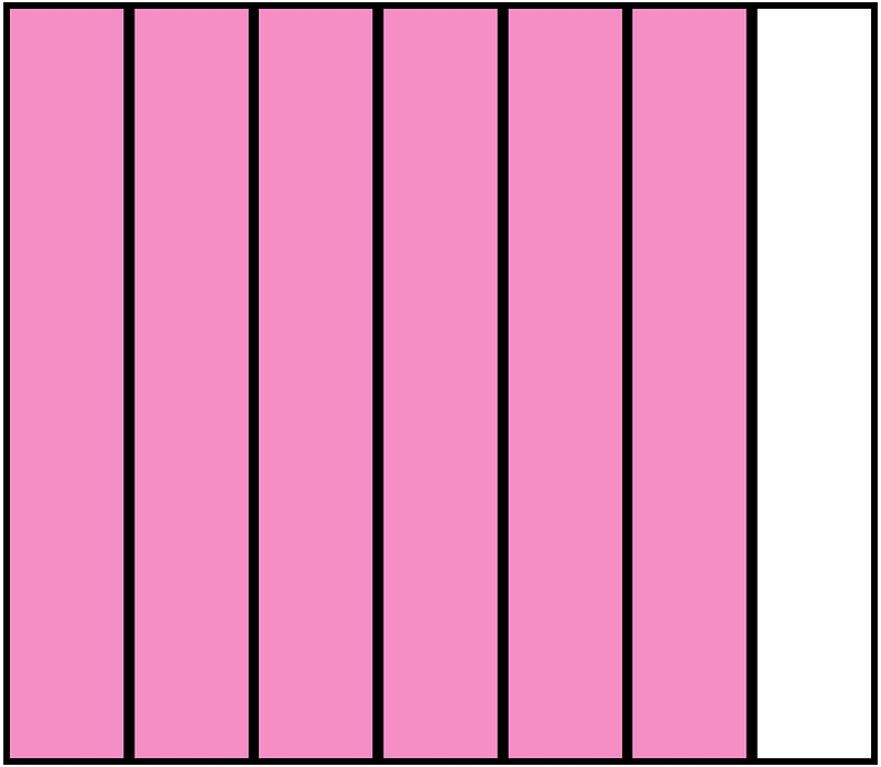 Purple Rectangle Fraction 6:7