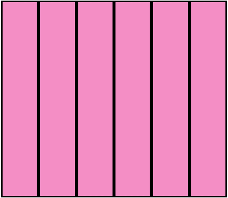 Purple Rectangle Fraction 6:6