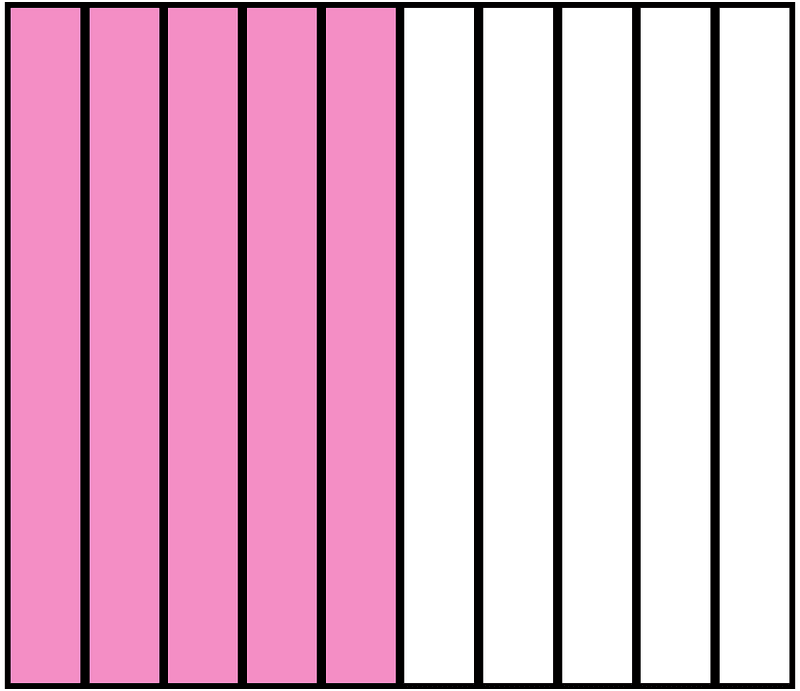 Purple Rectangle Fraction 5:10