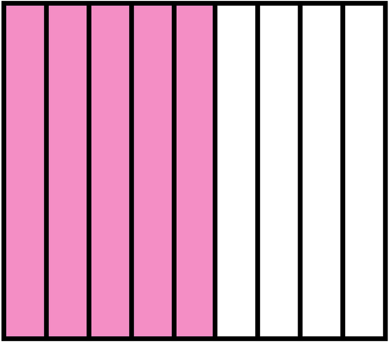 Purple Rectangle Fraction 5:9