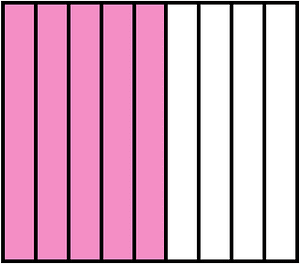 Purple Rectangle Fraction 5:9