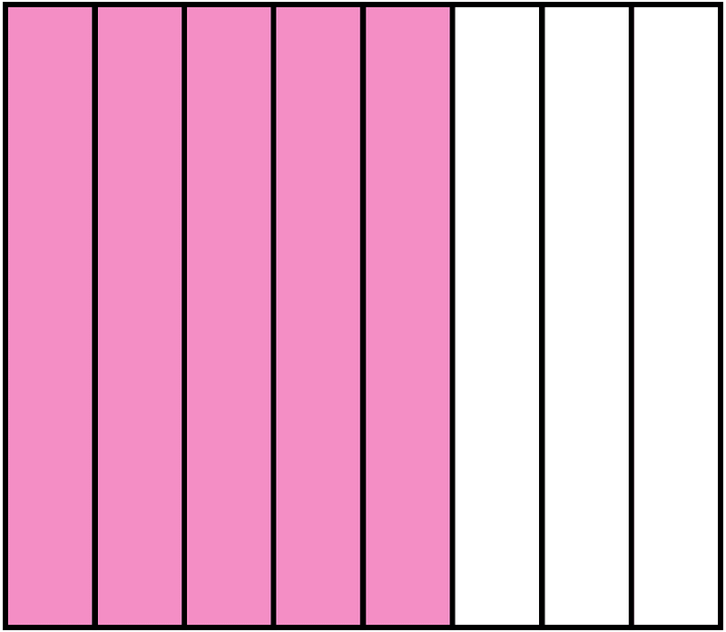 Purple Rectangle Fraction 5:8